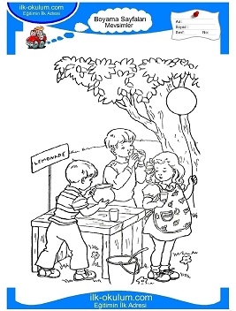 Çocuklar İçin Yaz Boyama Sayfaları 